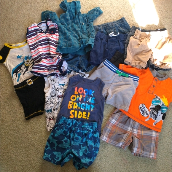 Carter's Other - Baby Boy 12M to 2T Large Clothes Bundle with Tops, Shorts, PJ Set and a Onesie